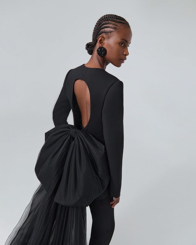 Tulle Bow-Embellished Jacket