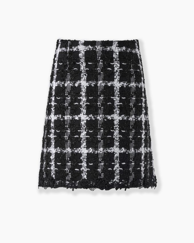 A-Line Lurex Tweed Mini Skirt