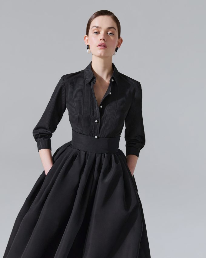Icon Pearl-Button Blouse