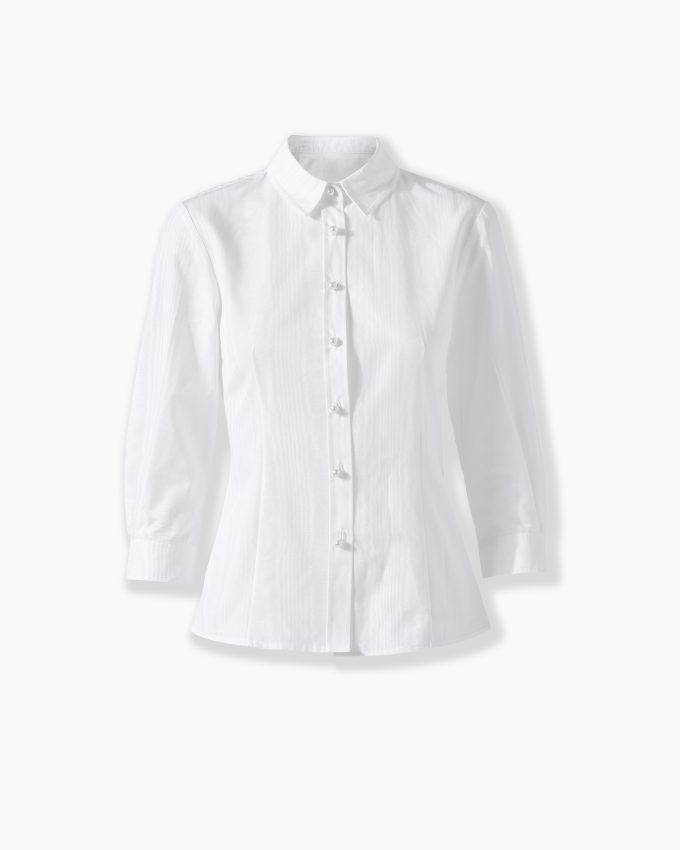 Icon Pearl-Button Blouse