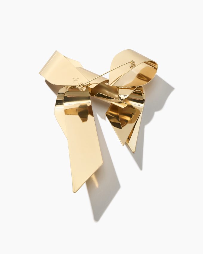 Metal Bow Brooch