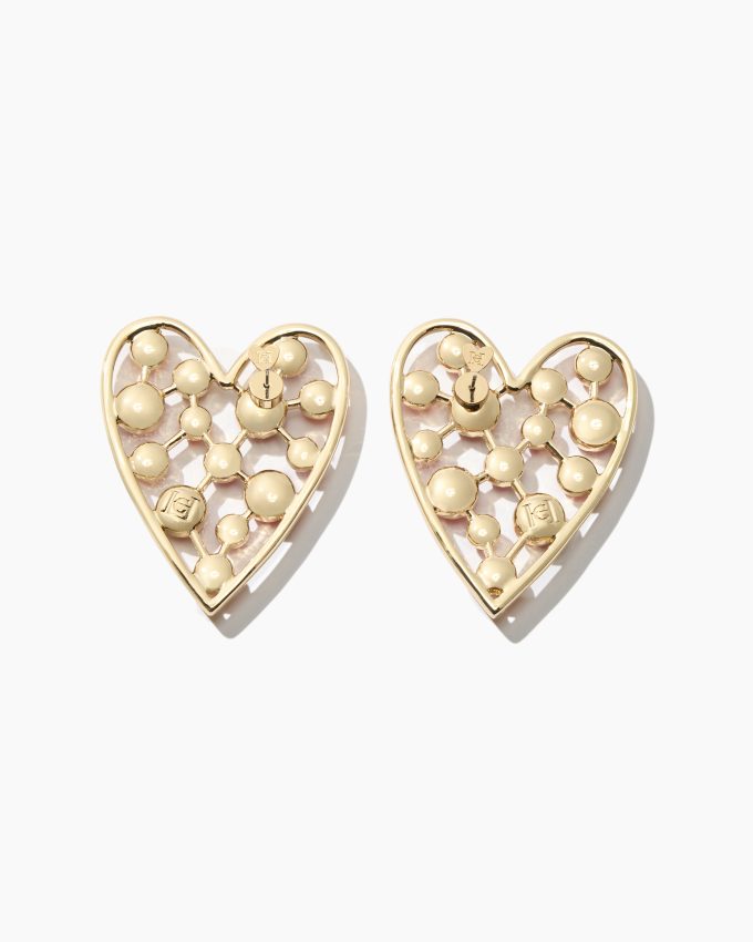 Crystal Heart Stud Earrings