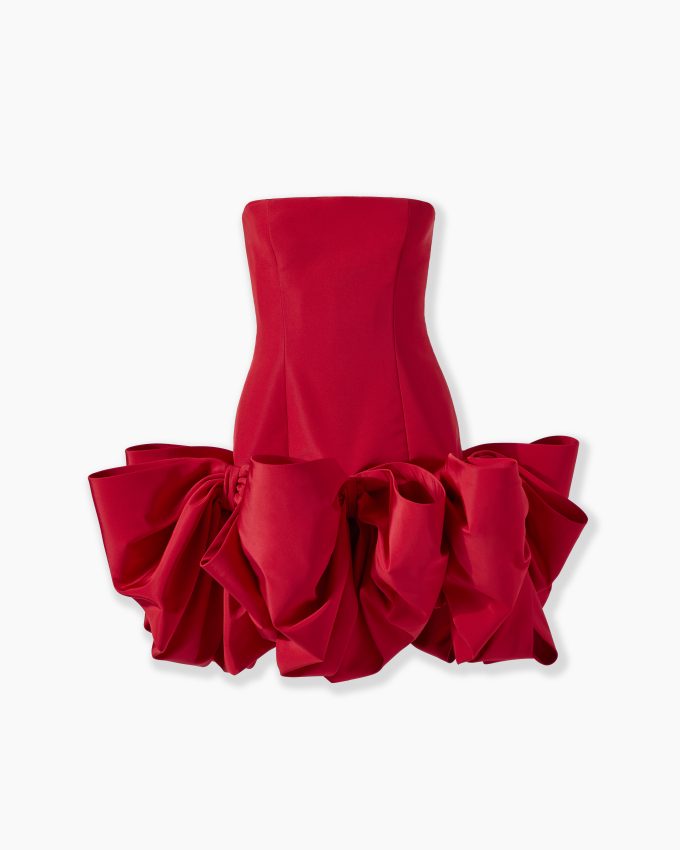 Strapless Bow-Detail Mini Dress