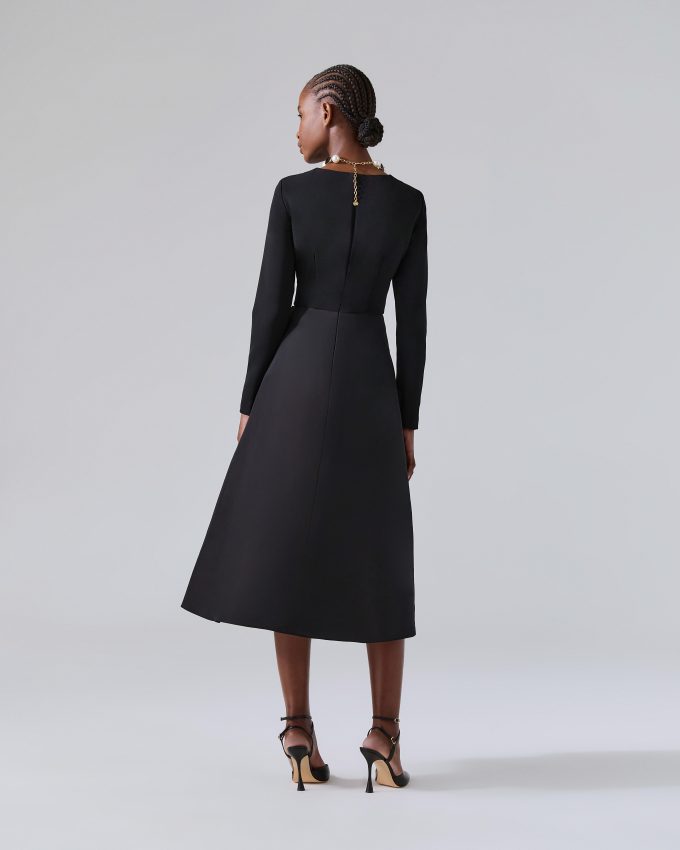 Layered Skirt Midi Dress