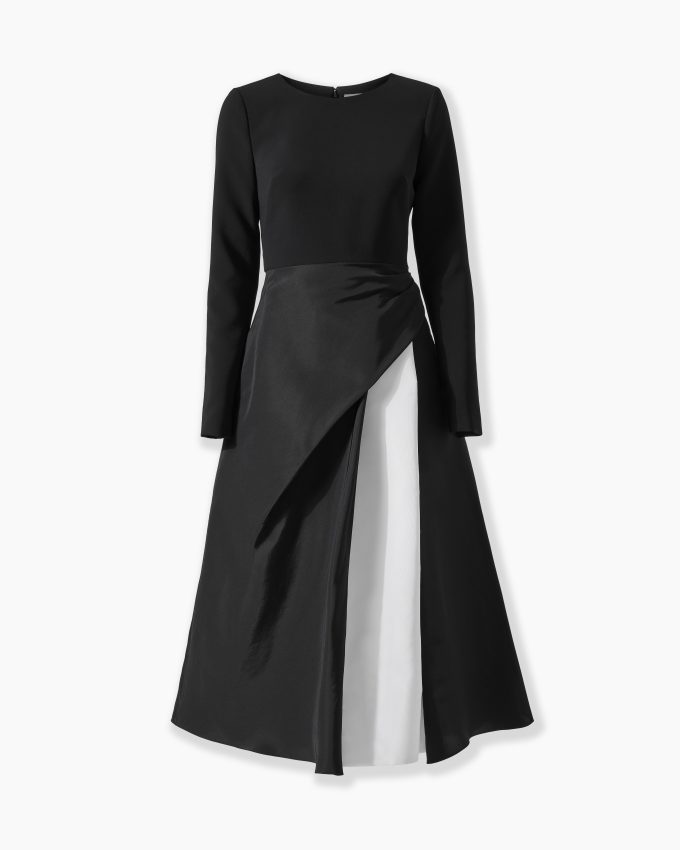 Layered Skirt Midi Dress