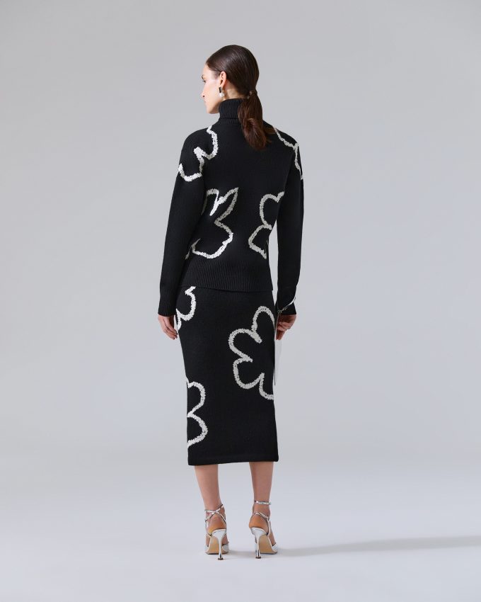 Embroidered Turtleneck Sweater