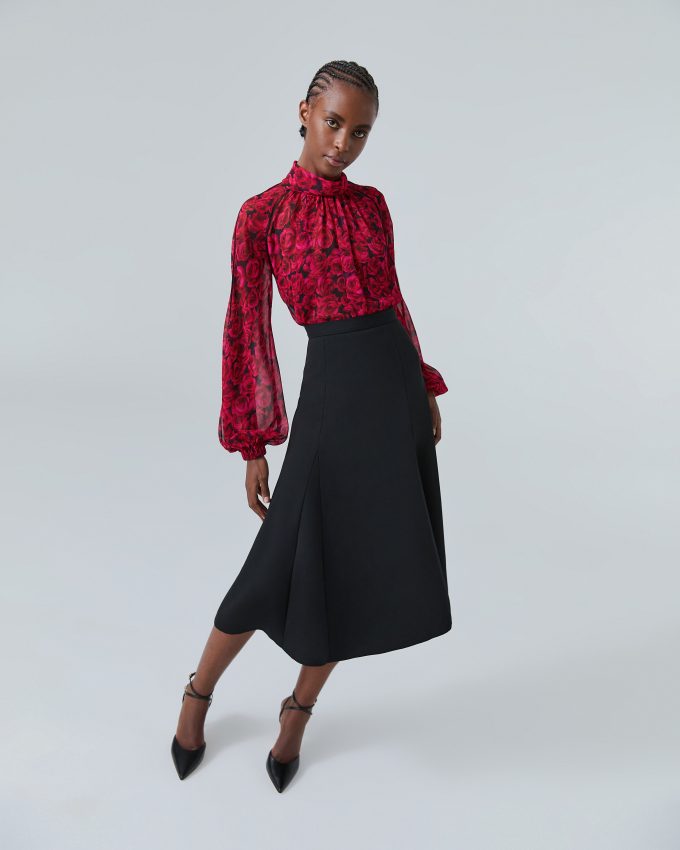 A-Line Midi Skirt
