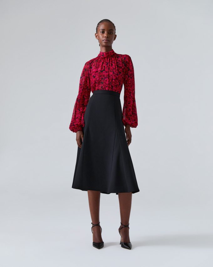 A-Line Midi Skirt