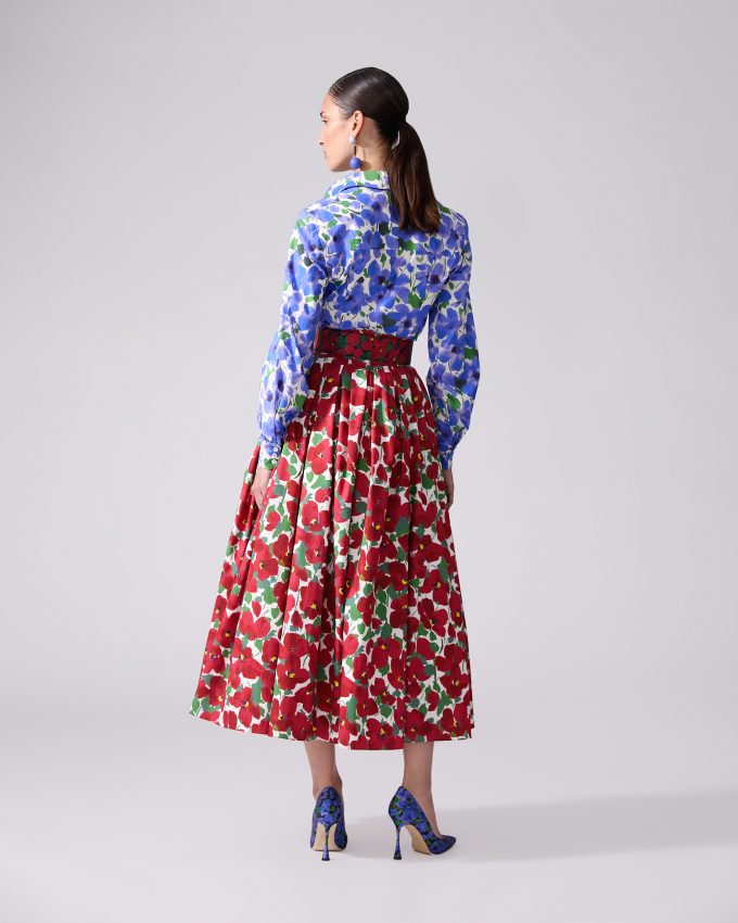 Floral-Print Blouse