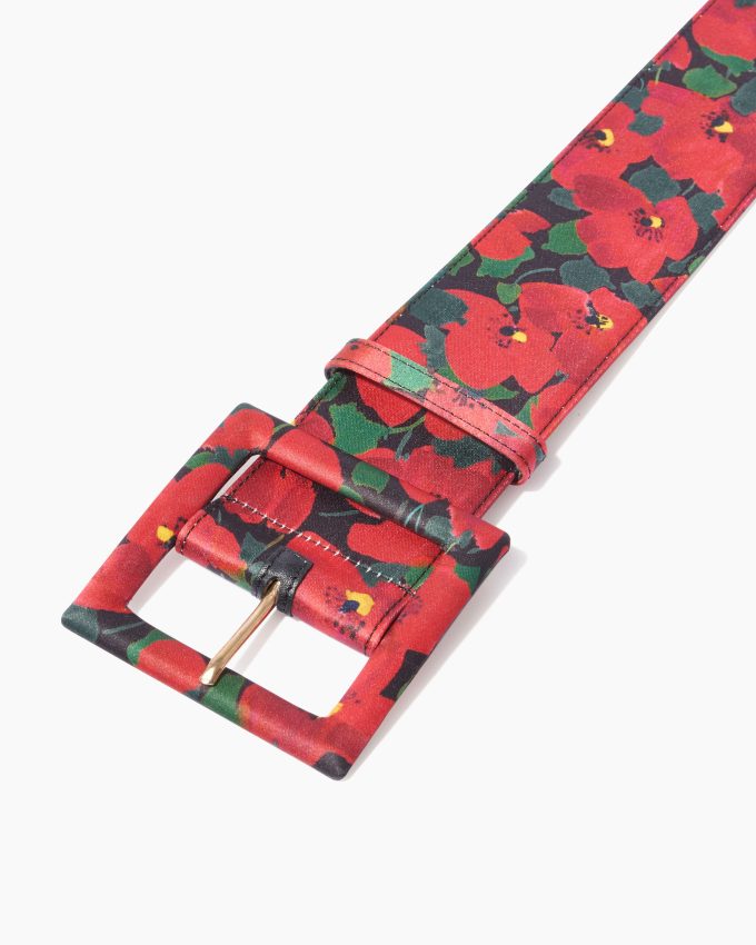 Floral-Print Icon Belt