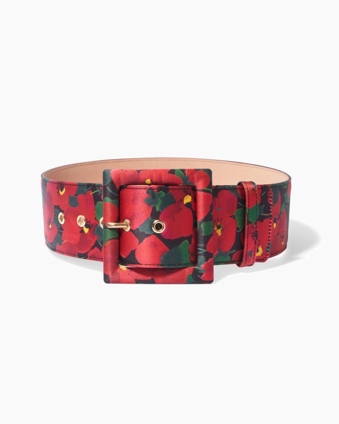 Floral-Print Icon Belt