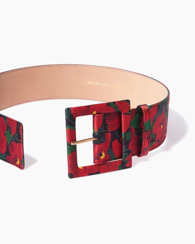 Floral-Print Icon Belt