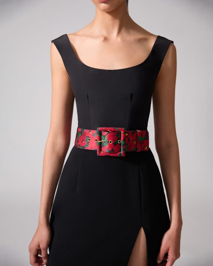 Floral-Print Icon Belt