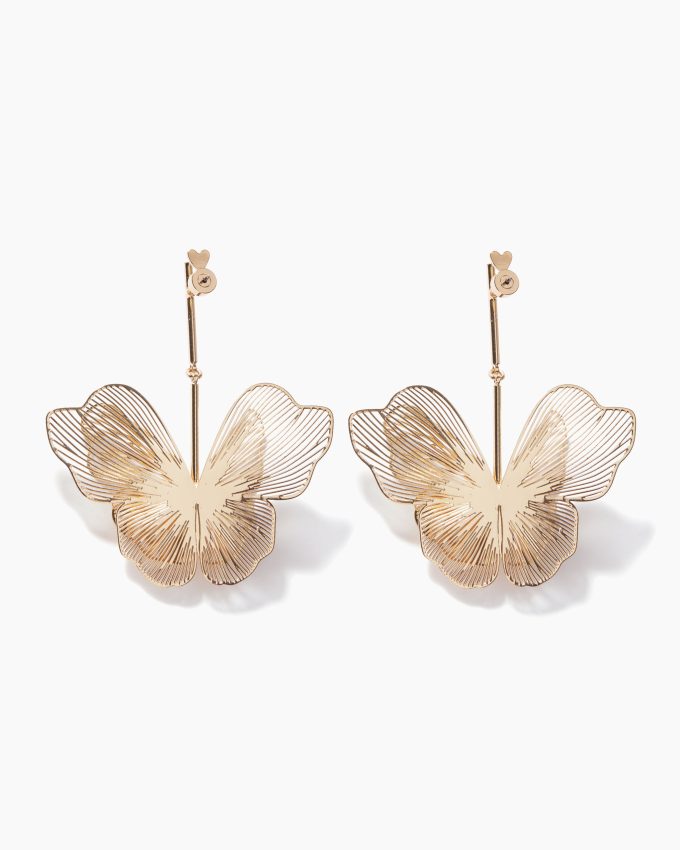 Lasercut Butterfly Drop Earrings