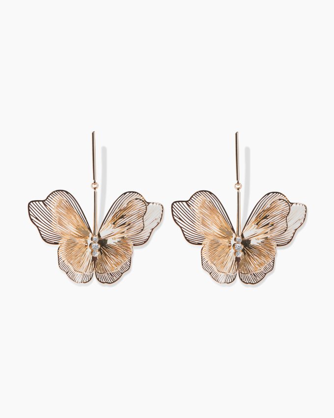 Lasercut Butterfly Drop Earrings