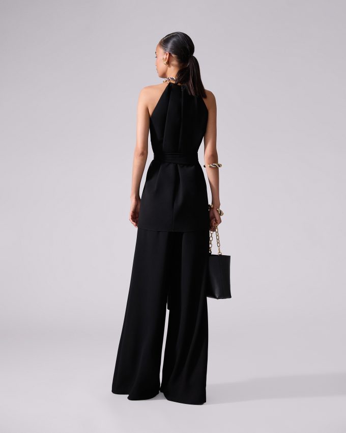Chain-Strap Halterneck Top