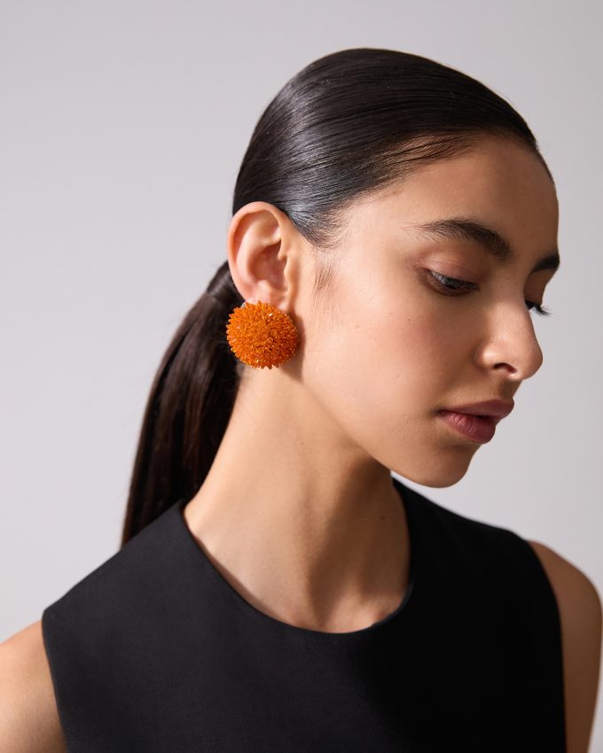 Beaded Dome Earrings