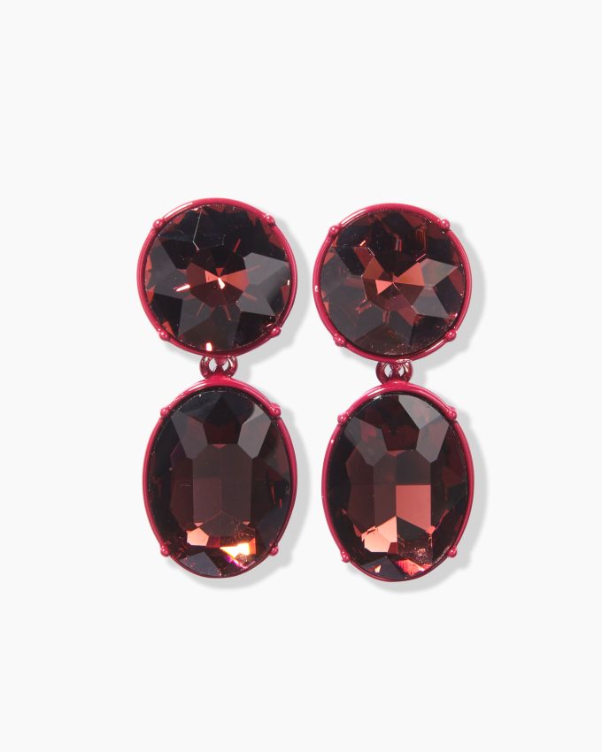 Faceted Crystal Drop Earrings