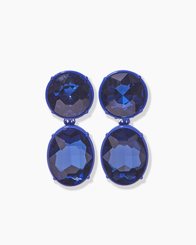 Faceted Crystal Drop Earrings