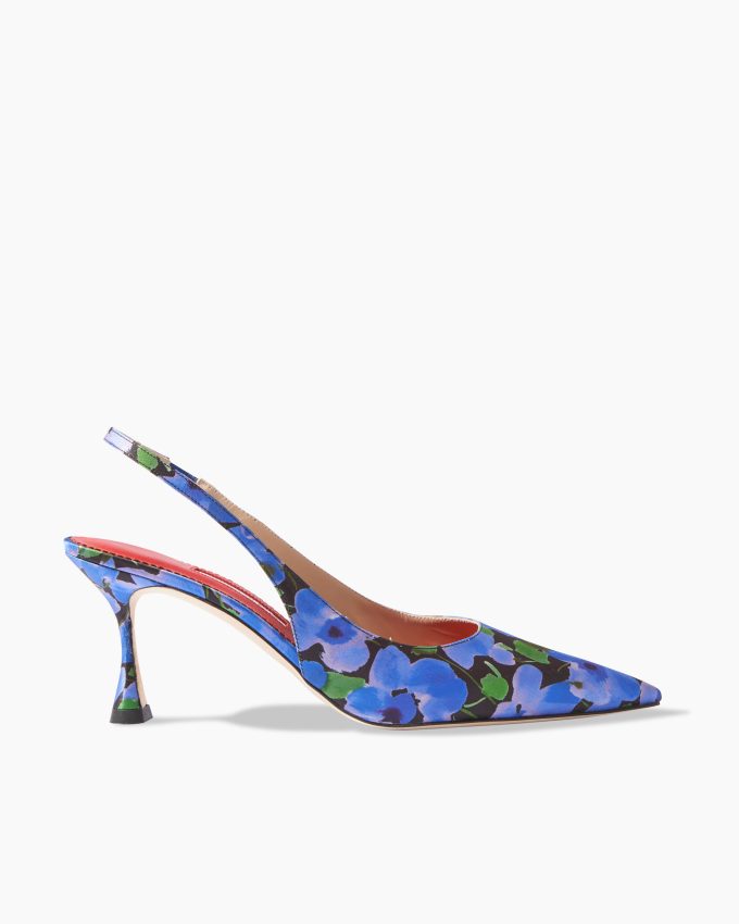 Kitten Heel in Printed Fabric