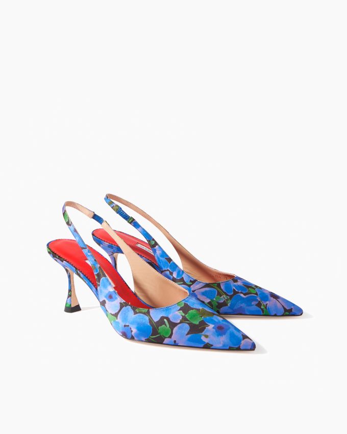 Kitten Heel in Printed Fabric