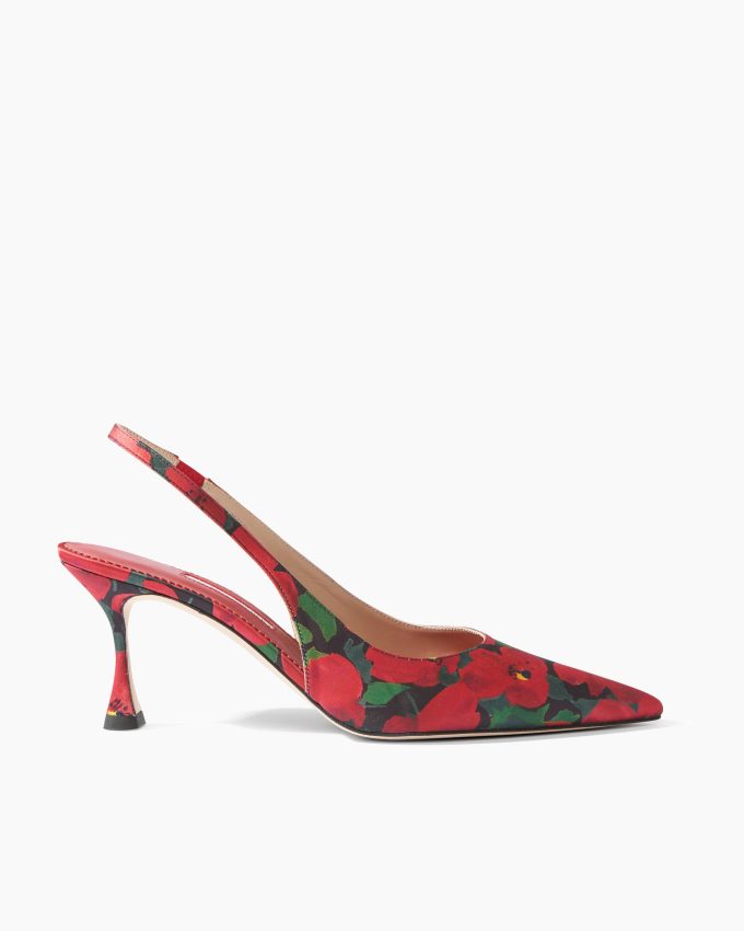 Kitten Heel in Printed Fabric