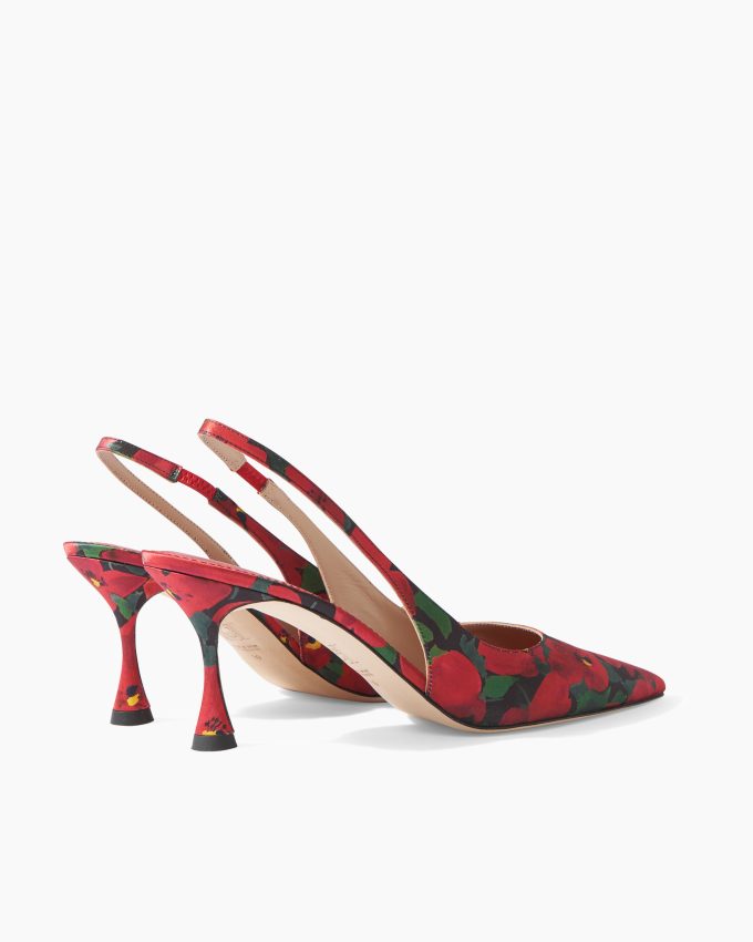 Kitten Heel in Printed Fabric