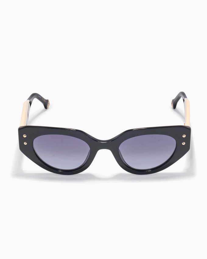 Oval Frame Sunglasses With Contrast Temples