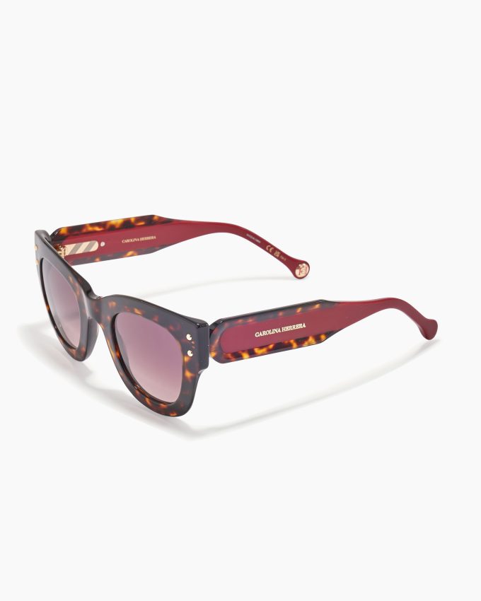 Round Frame Sunglasses With Contrast Temples