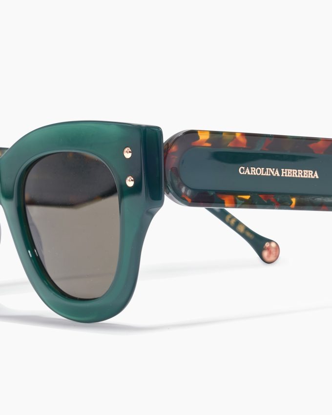 Round Frame Sunglasses With Contrast Temples