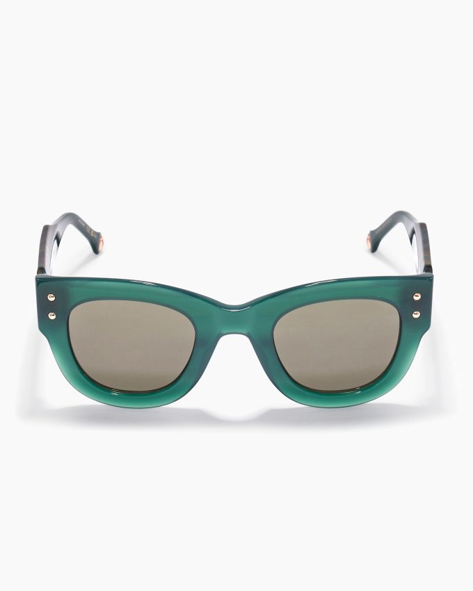 Round Frame Sunglasses With Contrast Temples