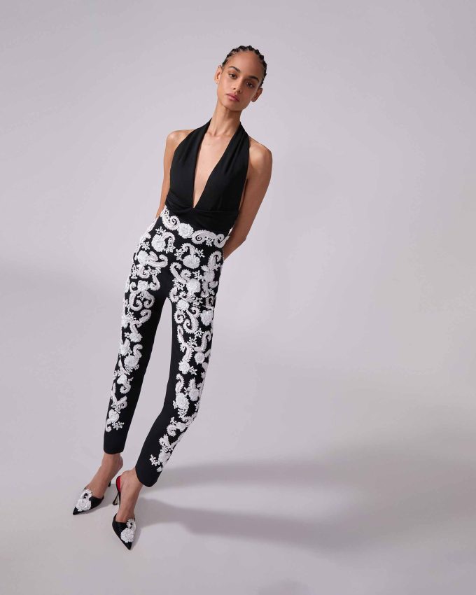 Gathered Jersey Halterneck Top