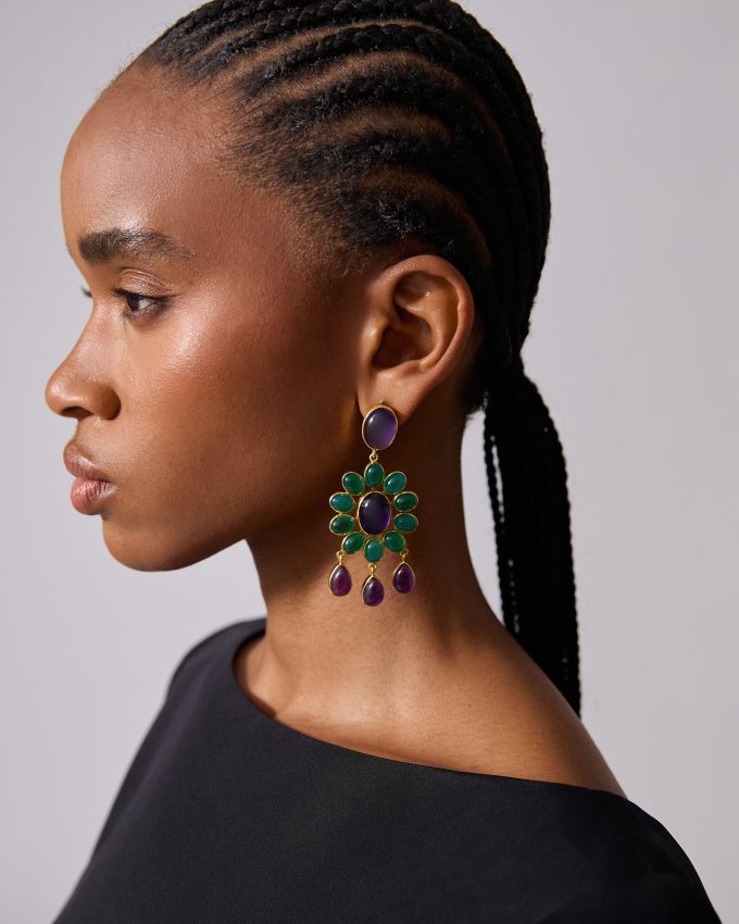 Carolina Herrera x Olympia Babylonia Flower Power Earrings