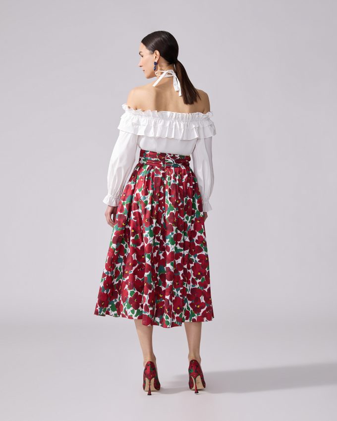 Halterneck Top With Flower