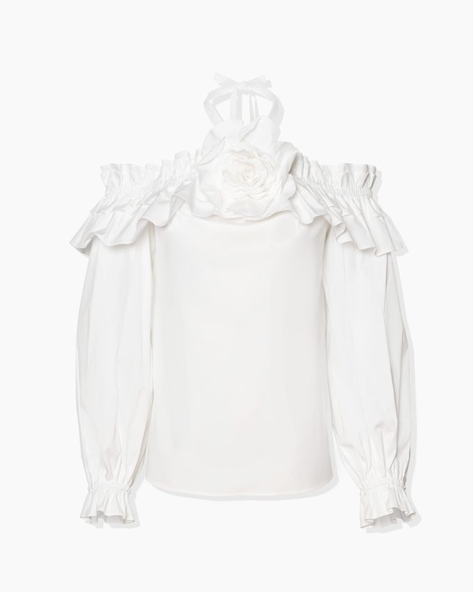 Halterneck Top With Flower