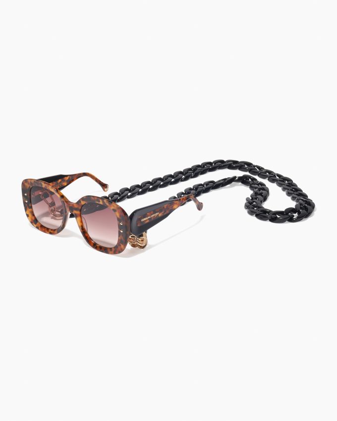 Oversized Sunglasses With Chain