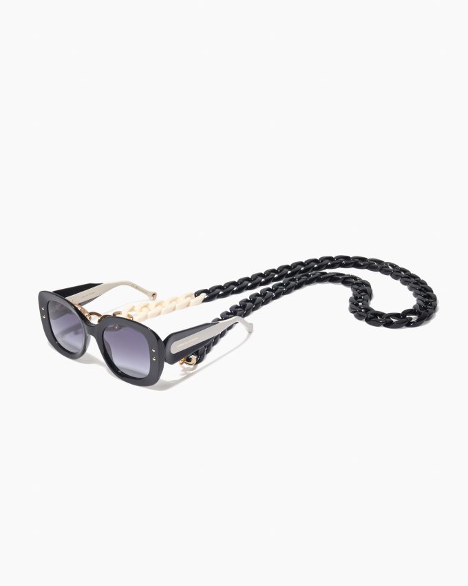 Oversized Sunglasses With Chain