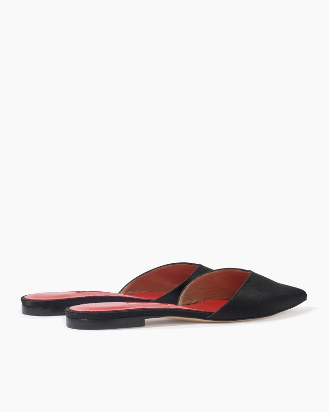 Satin Flat Mule