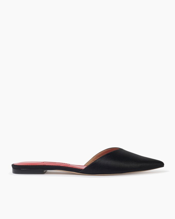 Satin Flat Mule