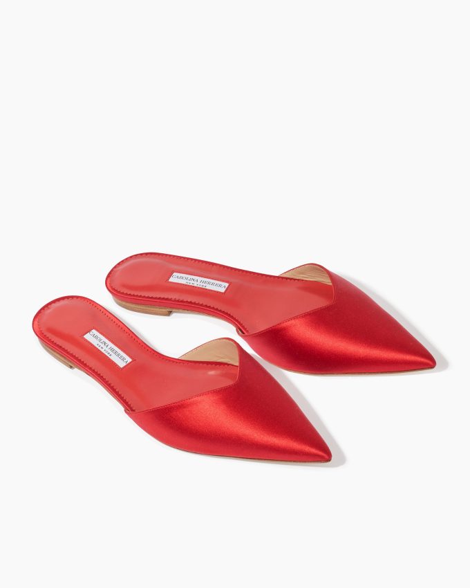 Satin Flat Mule