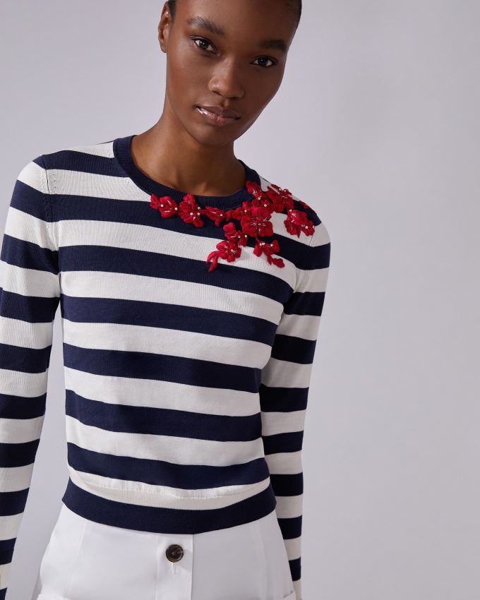 Button-Front Midi Skirt