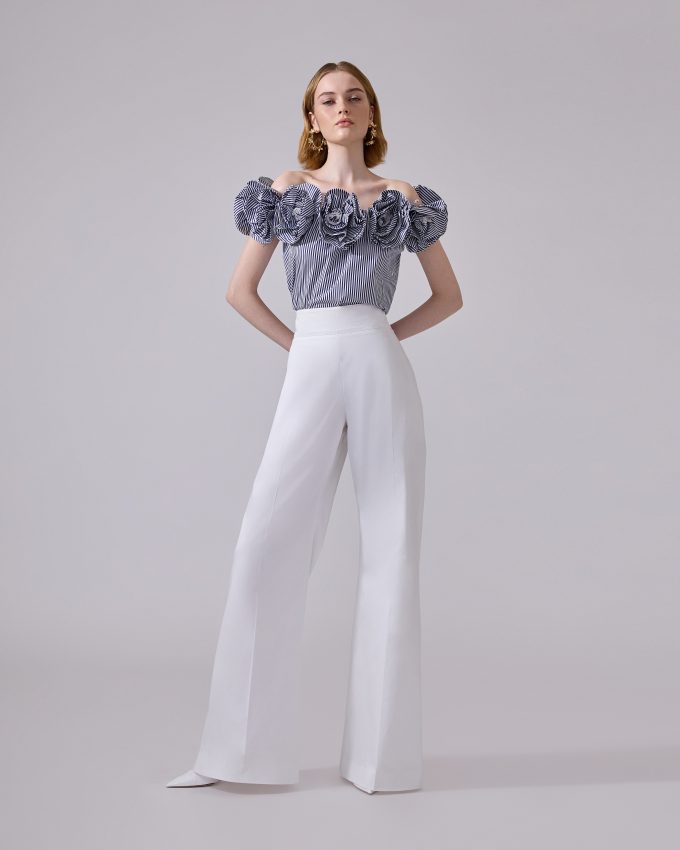 Sateen Wide-Leg Pant