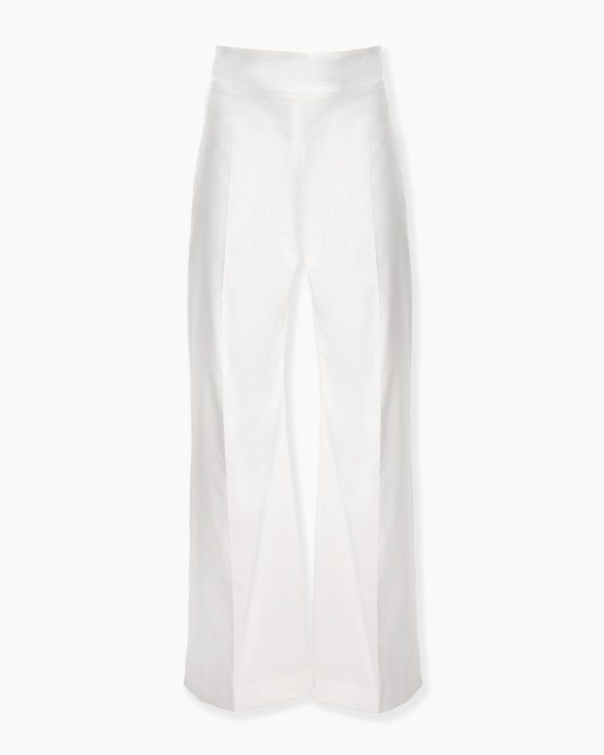 Sateen Wide-Leg Pant