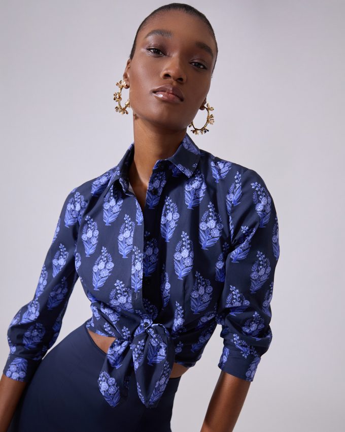 Floral Block-Print Icon Shirt