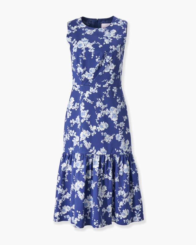 Floral-Print Knee-Length Dress