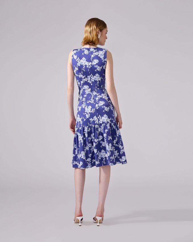 Floral-Print Knee-Length Dress