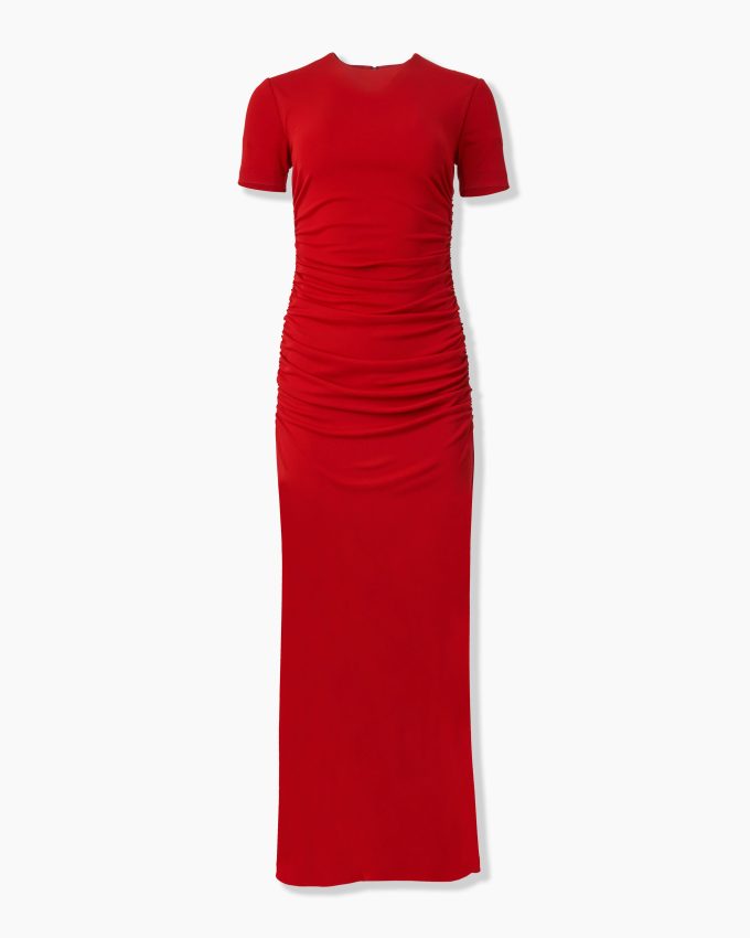 Ruched Jersey Column Dress