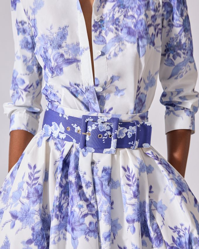 Floral-Print Icon Belt
