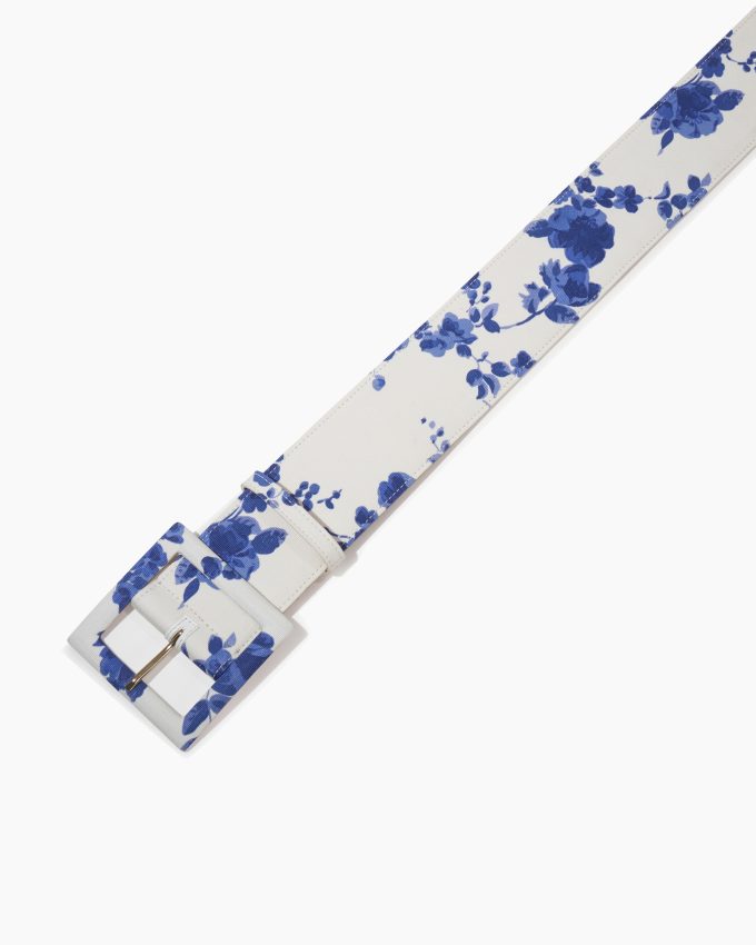 Floral-Print Icon Belt