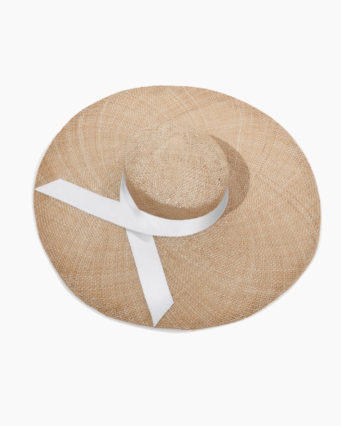 Raffia Ribbon-Tie Hat